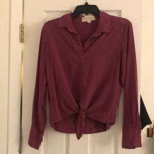 Anthropologie Tie Blouse